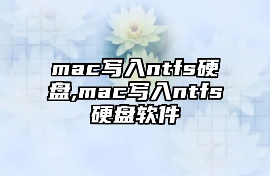 mac寫(xiě)入ntfs硬盤(pán),mac寫(xiě)入ntfs硬盤(pán)軟件